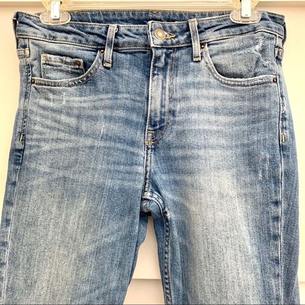H&M Medium Wash Skinny Ankle Jeans with Frayed Hem - Picture 2 of 7